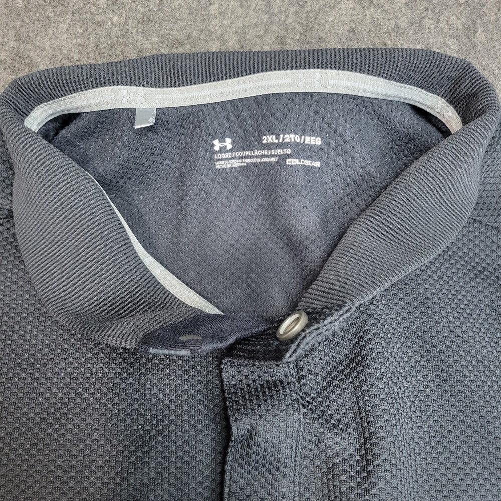 Under Armour Pullover Mens 2XL Gray ColdGear Tech Golf Sweaterfleece Stretch - Picture 7 of 9